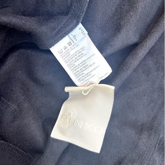 Pinko | Bellini Ecological Leather Zip Up Bikercore Moto Jumpsuit Black Size 4 - Picture 8 of 12